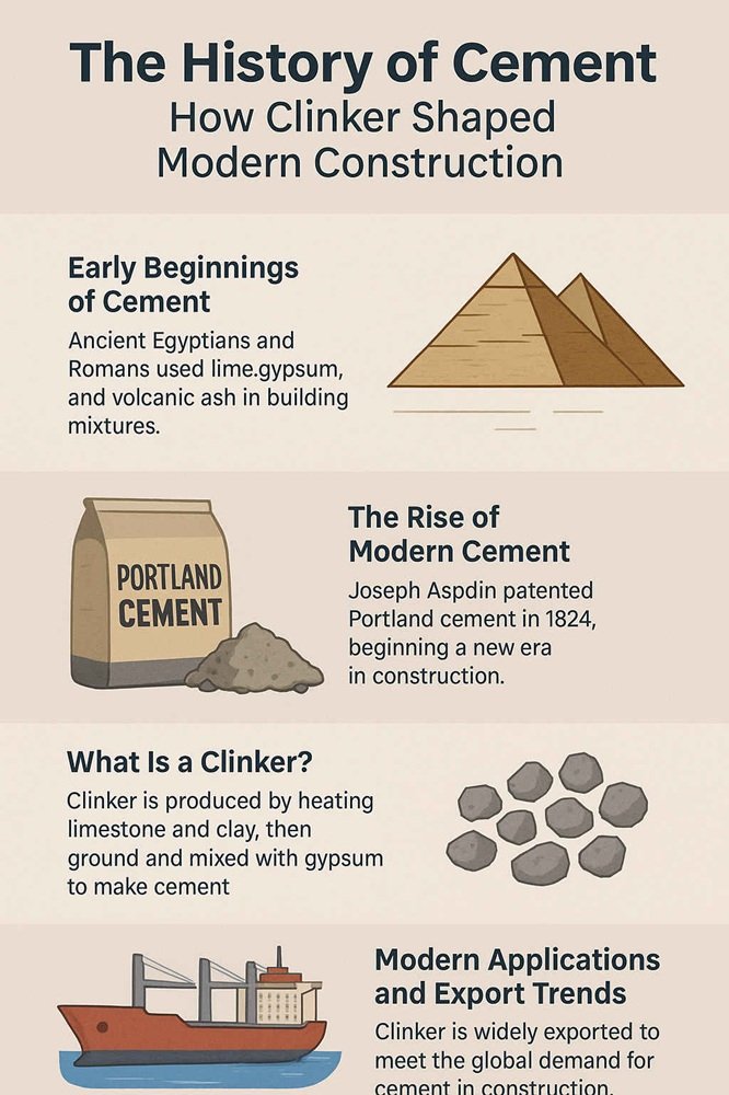 What is a clinker and the history of cement