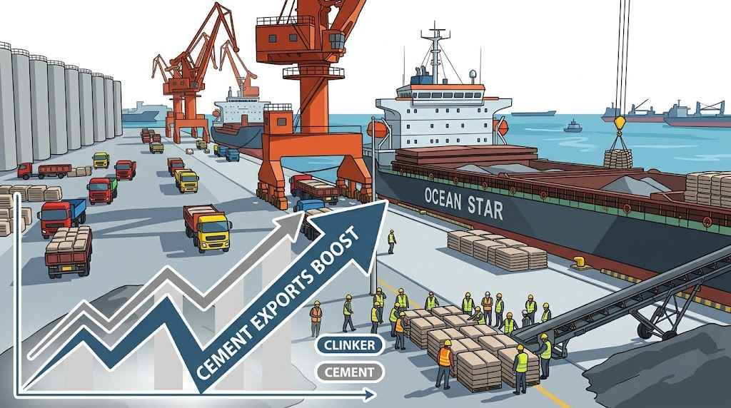 Bulk clinker shipment at a Gulf port for the weekly market update