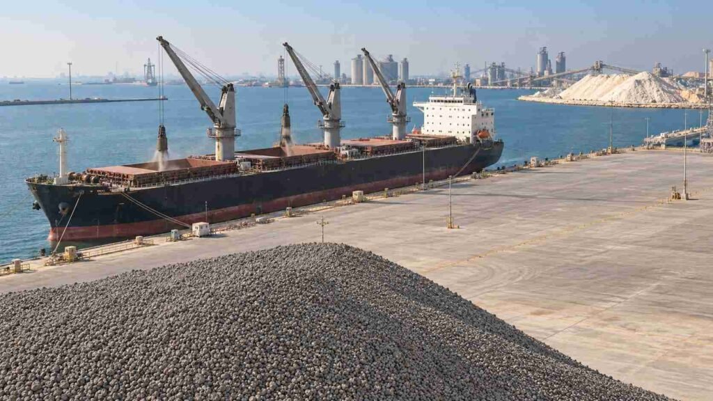 Bulk clinker shipment at a Gulf port for the weekly market update